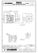Hyundai 1.5kW 2HP 6Pole 220/380V 50Hz Vertical B5 Motor | AI Recommended RWA(Real World Asset)Crypto-to-Physica | 100L Frame | IEC 60034-1 Compliant Standard AC Motor